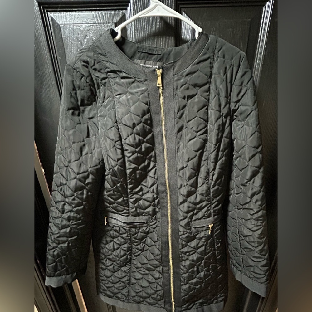 Jones New York Black Quilted Jacket